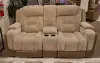 Mixed Motion - Power Reclining Loveseat With Console / Adjustable Headrest
