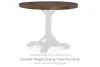 Valebeck - Round Drm Counter Table Top - Black / Brown