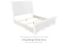 Realyn - King Sleigh Rails - Chipped White