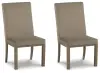 Chrestner - Dining UPH Side Chair (Set of 2) - Gray / Brown