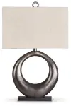 Saria - Metal Table Lamp  - Antique Silver Finish