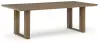 Serene Bay - Rectangular Dining Table With Umbrella Option - Dark Brown