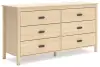 Cabinella - Six Drawer Dresser - Tan