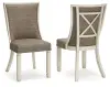 Bolanburg - Dining UPH Side Chair (Set of 2) - Lattice Back - Brown / Beige