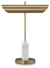 Rowleigh - Marble Desk Lamp - Gold Finish / White