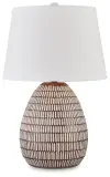 Darrich - Metal Table Lamp - Beige / White