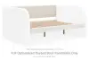 Arloster - Full Upholstered Daybed Back Panel Rails - White