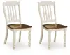 Wirloni - Dining Room Side Chair (Set of 2) - Antique White / Brown