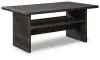 Easy Isle - RECT Multi-Use Table - Dark Brown / Beige