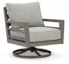 Hillside Barn - Swivel Lounge W/ Cushion - Gray / Brown