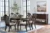 Lavinton - 8 Pc. - Dining Room Extension Table, 6 Side Chairs, Server - Brown