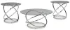 Hollynyx - Occasional Table Set (Set of 3) - Chrome Finish
