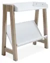 Blariden - Small Bookcase - White / Tan