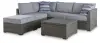 Petal Road - Loveseat Sectional, Ottoman, Table Set (Set of 4) - Gray