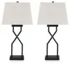 Brookthrone - Metal Table Lamp (Set of 2) - Black