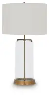 Gizeh - Glass Table Lamp - Clear / Gold Finish