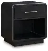 Rowanbeck - One Drawer Night Stand - Black