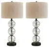 Airbal - Glass Table Lamp (Set of 2) - Clear / Black