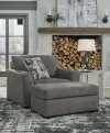 Gardiner - 2 Pc. - Chair And A Half, Ottoman - Pewter