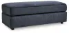 Albar Place - Oversized Accent Ottoman - Cobalt