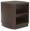 Korestone - Square End Table - Dark Brown