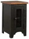 Valebeck - Chair Side End Table - Black / Brown