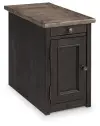 Tyler Creek - Chair Side End Table - Grayish Brown / Black