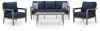 Gali - Sofa / Chairs / Table Set (Set of 4) - Gray / Blue