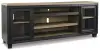 Foyland - XL TV Stand w/Fireplace Option - Black / Brown