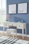Robbinsdale - Vanity With Stool (Set of 2) - Antique White