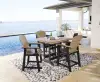 Fairen Trail - 5 Pc. - Counter Dining Set - Black / Driftwood