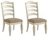 Realyn - Dining UPH Side Chair (Set of 2) - Ladderback - Chipped White