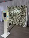 Champagne Toast flower wall at Woodcliff Hotel wedding