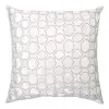 Tile Appliqued Linen Throw Pillow By Kevin O'Brien Studio