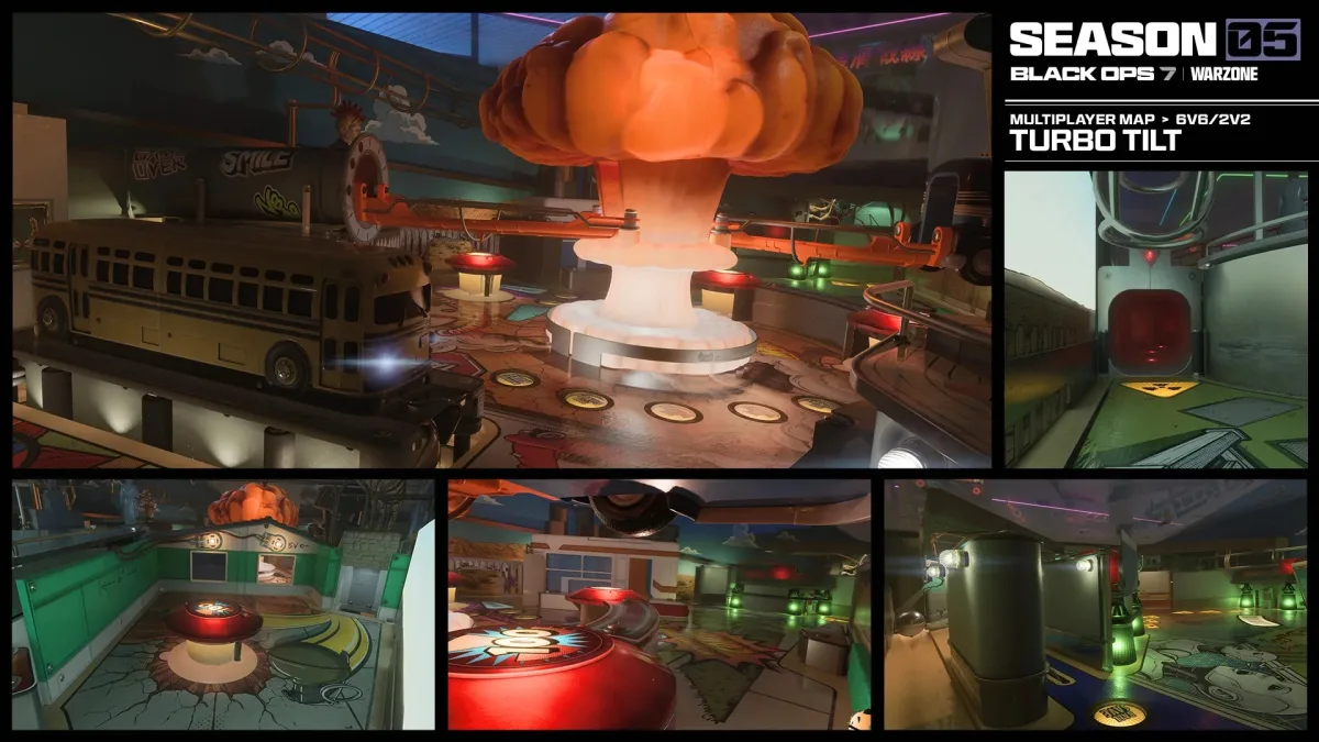 Official Call of Duty Black Ops 7 Turbo Tilt multiplayer map artwork