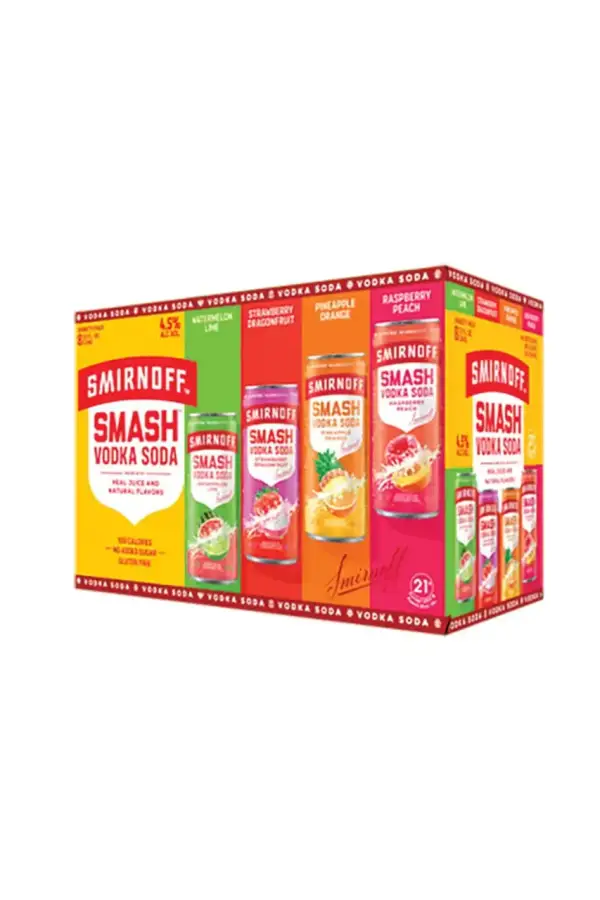 Smirnoff Smash Vodka Soda Variety 8pk 12oz Cans