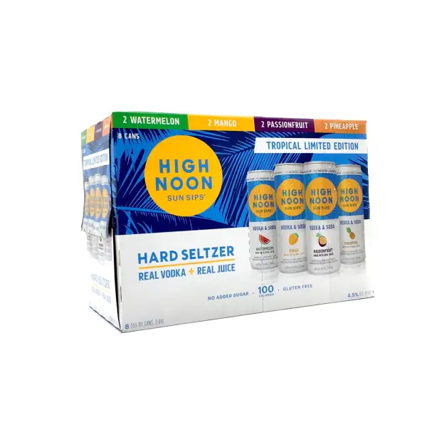High Noon Tropical Vodka Seltzer 8 Pack 12oz Cans