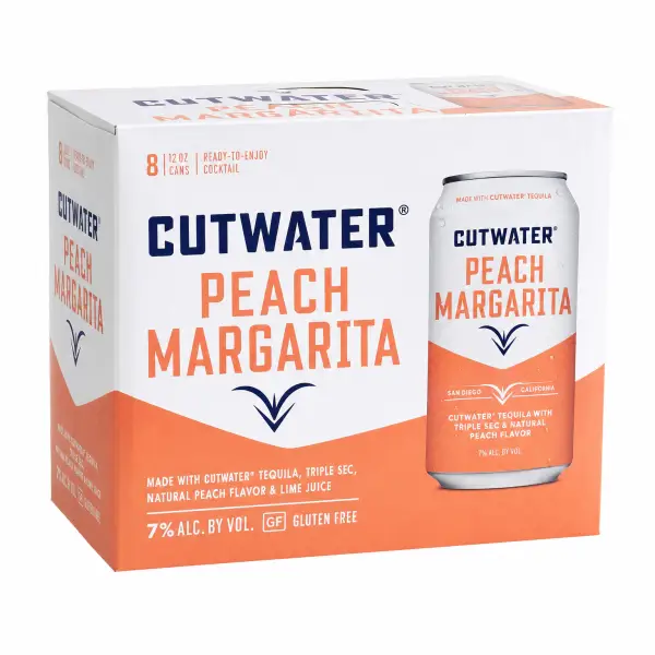 Cutwater Peach Margarita 4 Pack 12oz Cans
