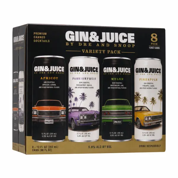 Gin & Juice By Dre And Snoop Variety Pack 8pk 12oz Cans