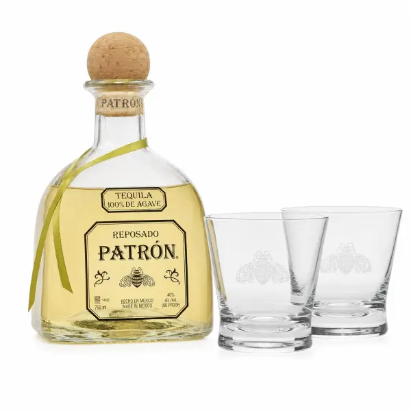 Patrón Reposado Tequila With 2 Glasses 750ml