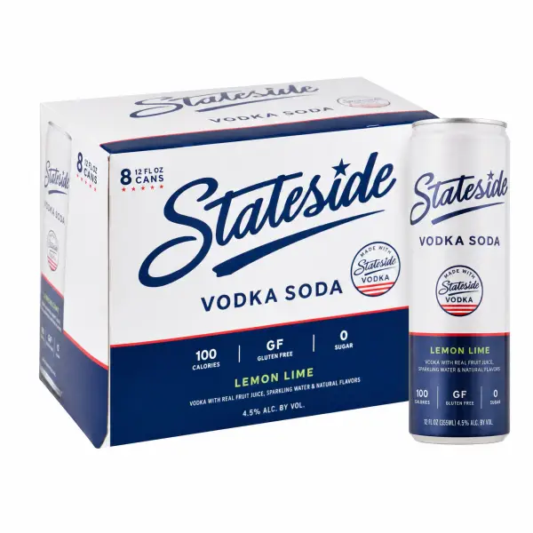 Stateside Vodka Soda 8 Pack 12oz Cans