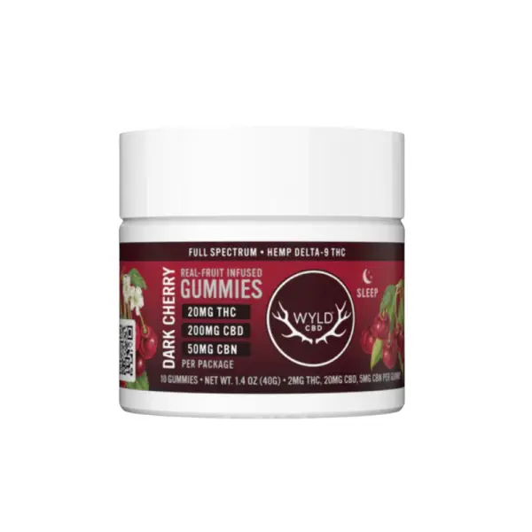Wyld CBD + CBN + THC Gummies - Cherry - 10Ct