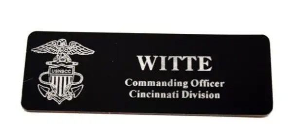Name Tags Black on White With Round Corners