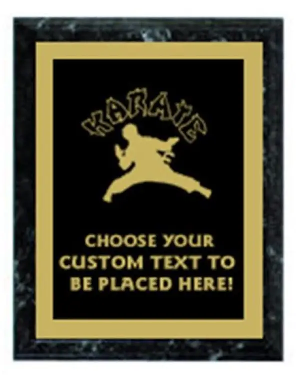 Karate Black Marble Plaque