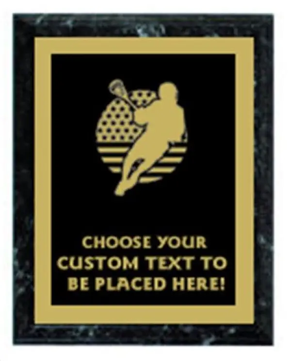 Lacrosse Black Marble Plaque