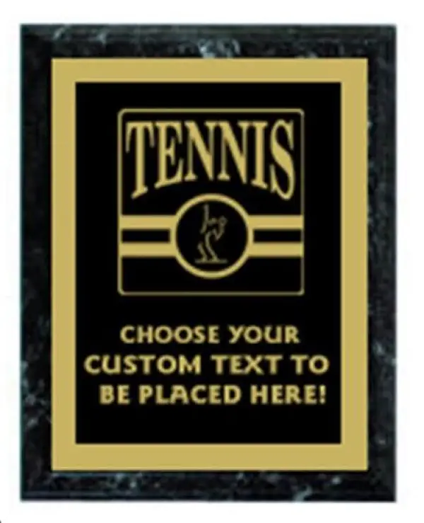 Tennis Black Marble Plaque