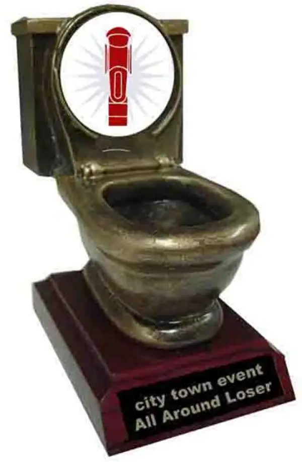 Foos Ball Toilet Trophy