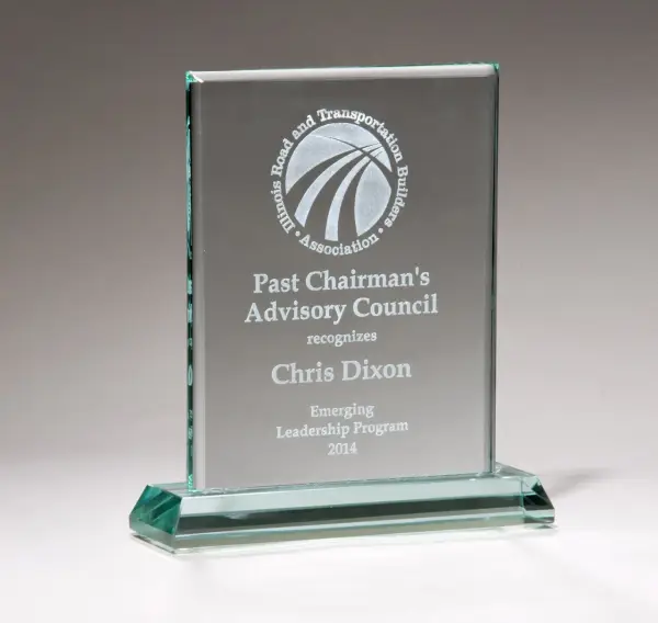 Jade Glass Rectangle Award