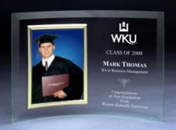 Vertical Glass Picture Frame Award