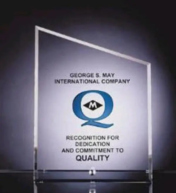 Glass Slant Rectangle Blank Award